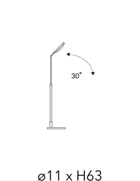 Penta - Spoon Lampada da Tavolo Regolabile - Nero / Cuoio Intrecciato Cognac