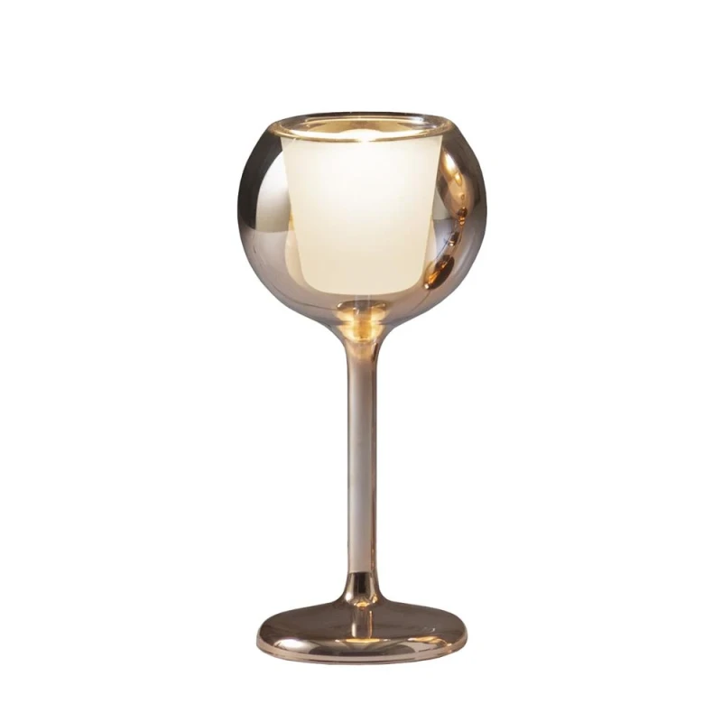 Penta - Glo Table Lamp - Mirrored Rose Gold
