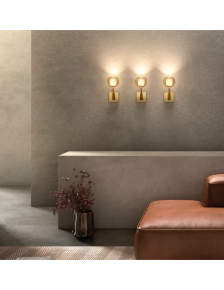 Penta - Glo Medium Wall Lamp - Matte Gold Frame