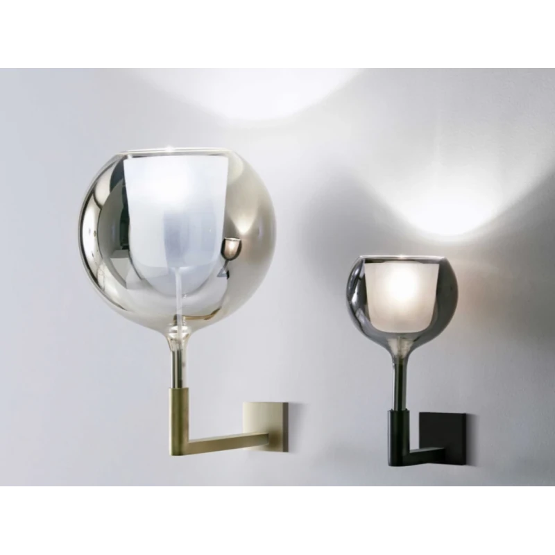 Penta - Glo Lampada Da Parete Media - Struttura Oro Opaco