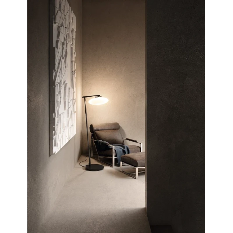 Penta - Mamì Floor Lamp - Brushed Bronze / Acid-Etched White