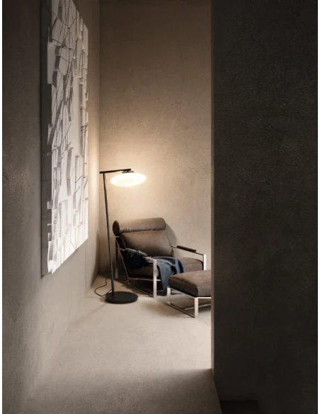 Penta - Mamì Lampada da Terra - Bronzo Spazzolato / Bianco Acidato