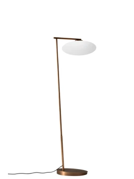 Penta - Mamì Floor Lamp - Brushed Bronze / Acid-Etched White