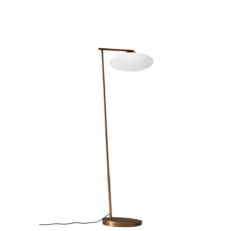 Penta - Mamì Floor Lamp - Brushed Bronze / Acid-Etched White