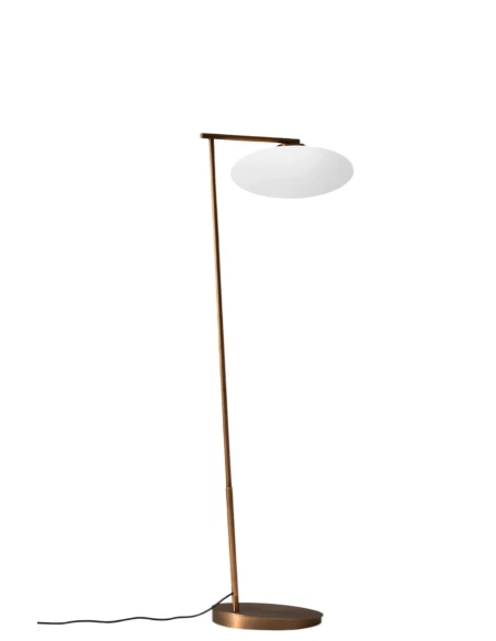 Penta - Mamì Floor Lamp - Brushed Bronze / Acid-Etched White