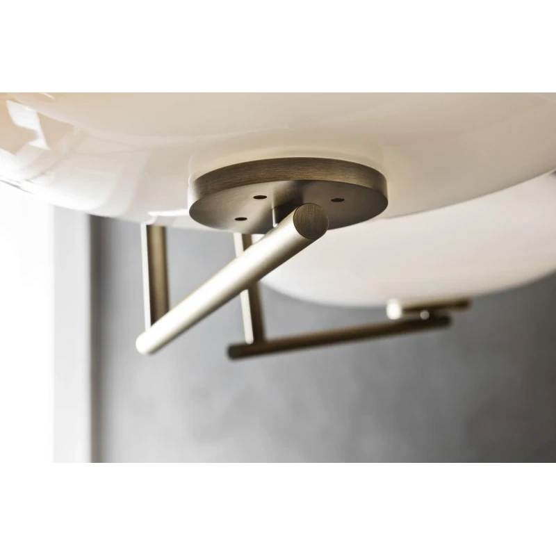 Penta - Mamì Maxi Lampada a Sospensione Verticale - Bronzo Spazzolato / Bianco Acidato