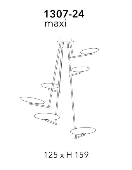 Penta - Mamì Maxi Lampada a Sospensione Verticale - Bronzo Spazzolato / Bianco Acidato