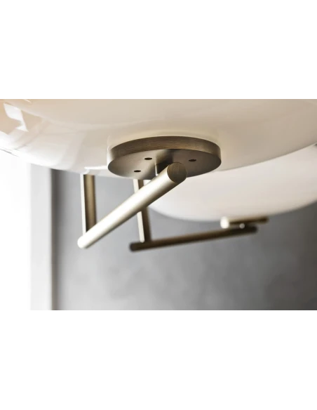 Penta - Mamì Large Vertical Pendant Lamp - Brushed Bronze / Acid-Etched White
