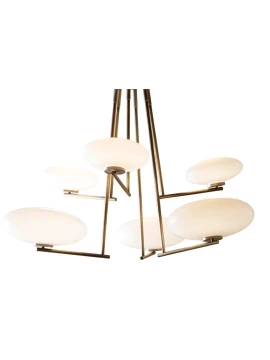 Penta - Mamì Large Vertical Pendant Lamp - Brushed Bronze / Acid-Etched White