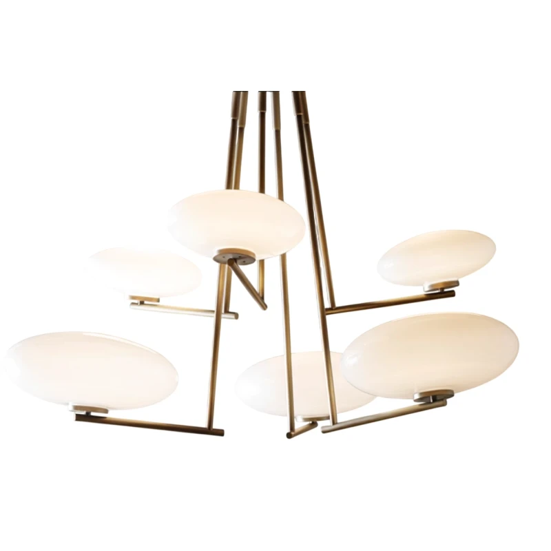 Penta - Mamì Large Vertical Pendant Lamp - Brushed Bronze / Acid-Etched White