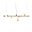 Penta - Mamì Horizontal Pendant Lamp - Brushed Bronze / Acid-Etched White