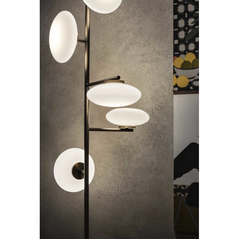 Penta - Mamì Floor/Ceiling Lamp - Matte Black/Etched White