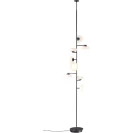 Penta - Mamì Lampada da Terra / Soffitto - Nero Opaco / Bianco Acidato