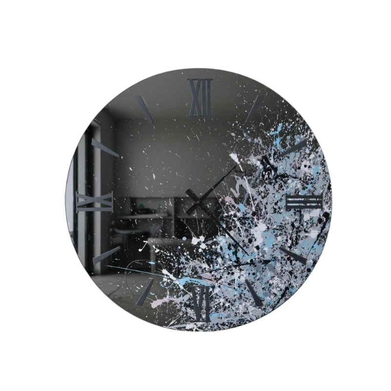 Ceart - Trilogy Mirrored Wall Clock - Sky