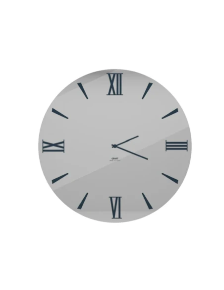 Ceart - Iris Mirror Wall Clock - Silver / Petrol