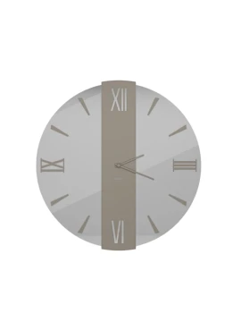 Ceart - Orologio da Parete a Specchio Vega - Argento / Tortora