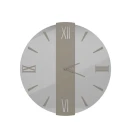 Ceart - Vega Mirror Wall Clock - Silver / Dove Grey