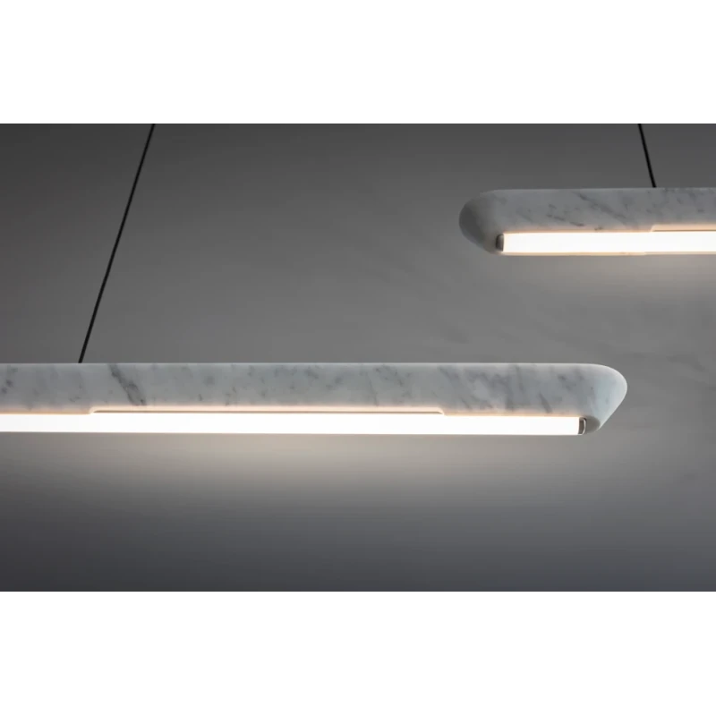 Penta - Woody Lampada a Sospensione - Marmo Bianco di Carrara