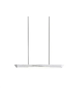 Penta - Woody Pendant Lamp - White Carrara Marble