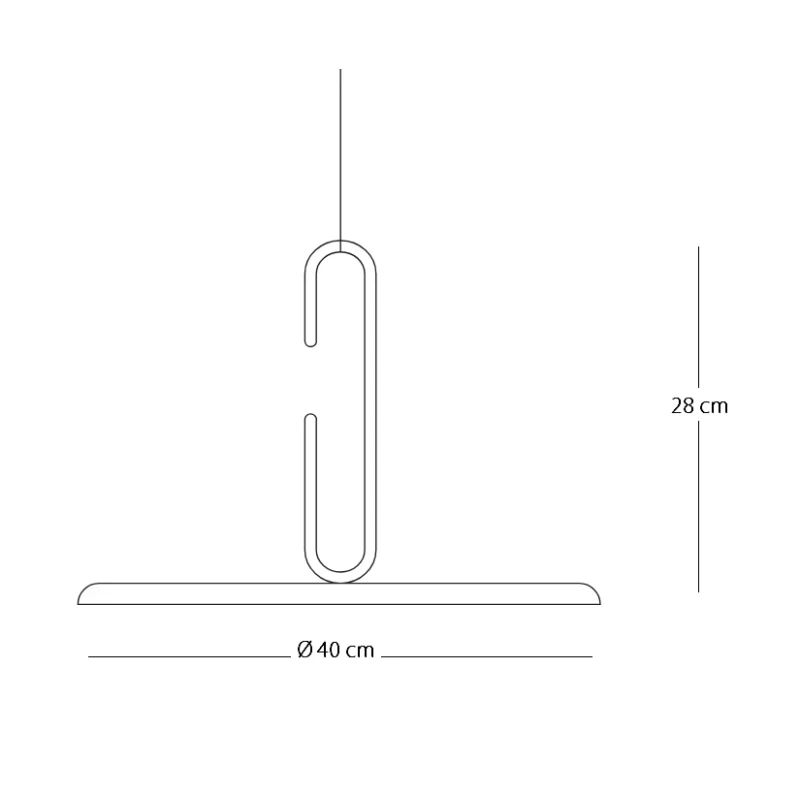 Penta - Clip Lampada a Sospensione Large - Nero Opaco