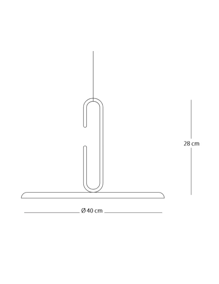 Penta - Clip Large Pendant Lamp - Matte Gold