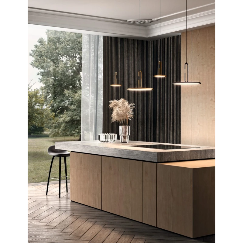 Penta - Clip Lampada a Sospensione Mini - Oro Opaco