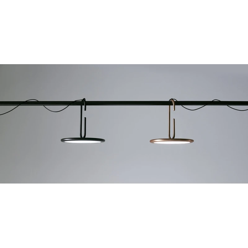 Penta - Clip Lampada a Sospensione Mini - Bronzo Opaco