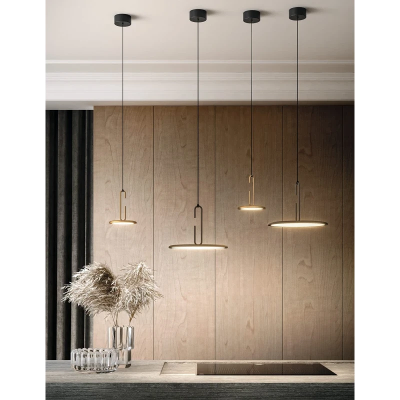 Penta - Clip Lampada a Sospensione Mini - Bronzo Opaco