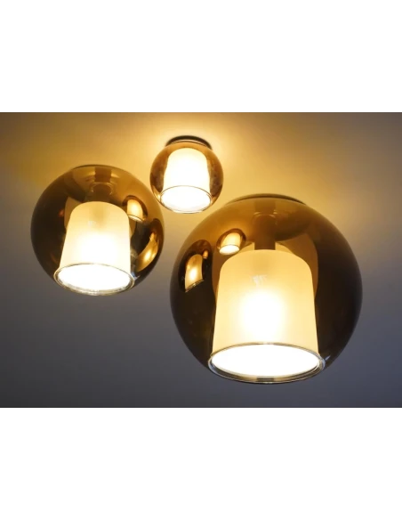 Penta - Glo Medium Ceiling Lamp - Matt Bronze Frame