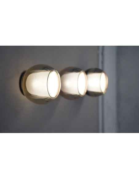 Penta - Glo Medium Ceiling Lamp - Polished Chrome and Matt White / Transparent Diffuser