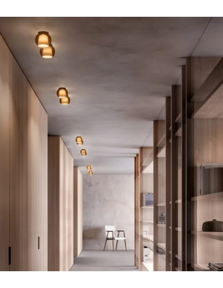 Penta - Glo Large Ceiling Lamp - Matt Bronze Frame