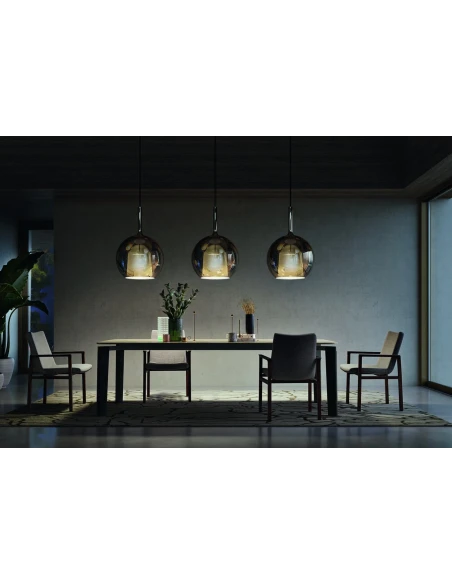 Penta - Glo Maxi Pendant Lamp - Clear Glass Diffuser