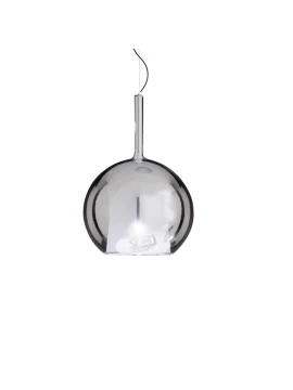 Penta - Glo Maxi Lampada a Sospensione - Diffusore in Vetro Argento Specchiato