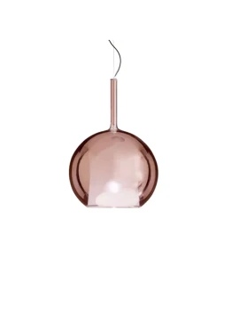 Penta - Glo Maxi Lampada a Sospensione - Diffusore in Vetro Oro Rosa Specchiato