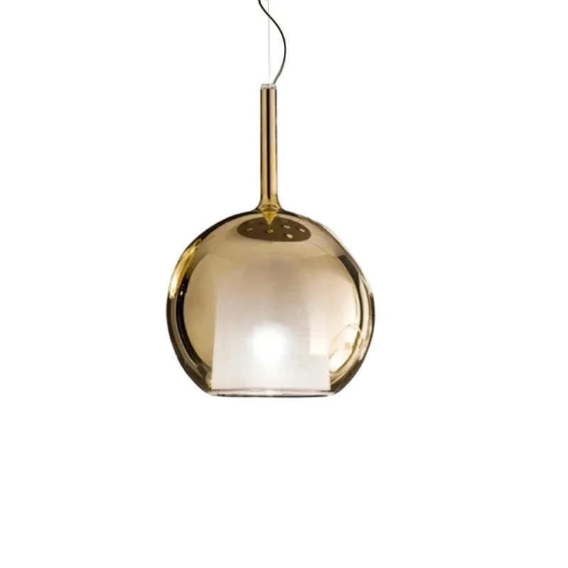Penta - Glo Maxi Lampada a Sospensione - Diffusore in Vetro Oro Specchiato