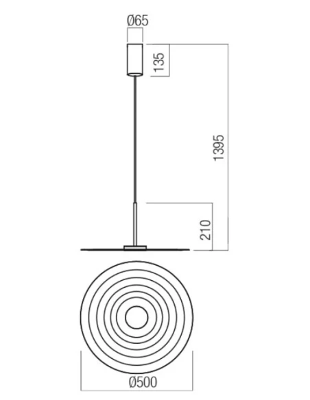 Redo Group - Lake Lampada a Sospensione - Nero Opaco