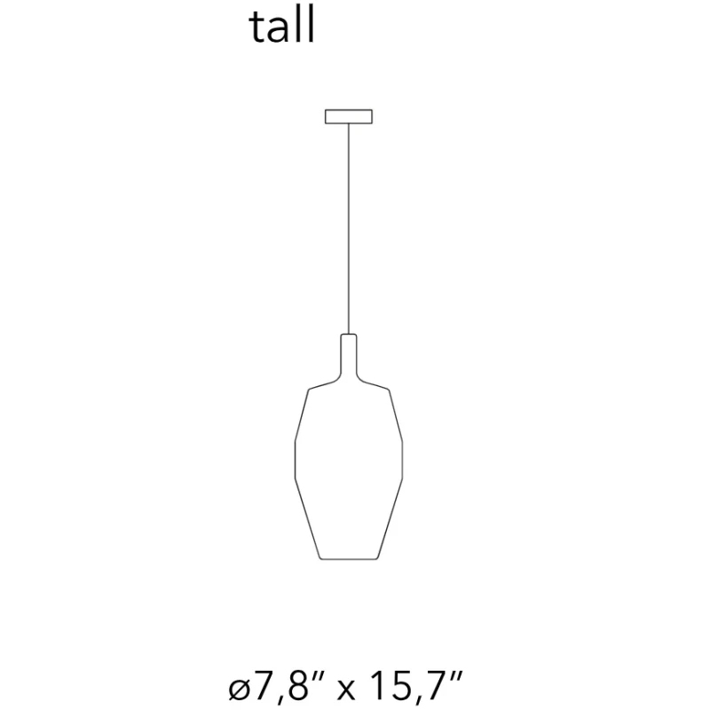 Penta - Mom Glossy Pendant Lamp - Tall