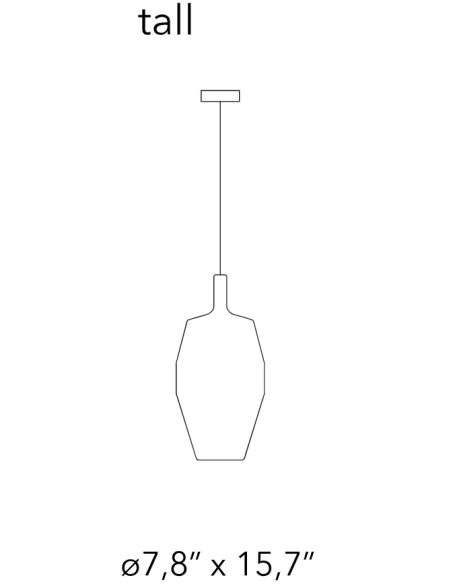 Penta - Mom Glossy Pendant Lamp - Tall