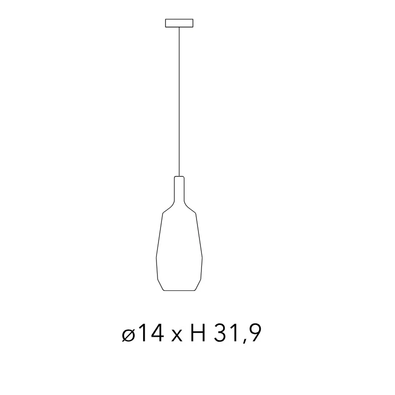 Penta - Mom Glossy Pendant Lamp - Slim