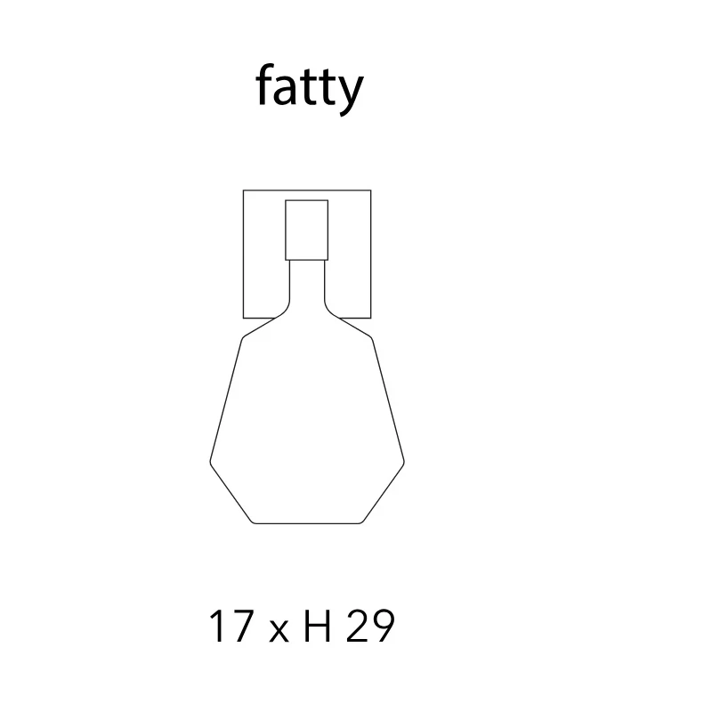 Penta - Mom Fatty Wall Lamp - Matte Black Frame