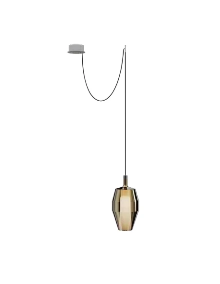 Penta - Mom Glossy Decentralized Pendant Lamp - Small Cluster 2A - Mirrored Gold / Titanium