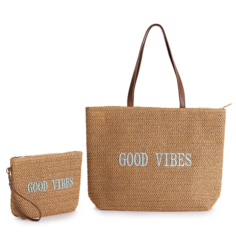 Henriette - Beach Bag + Happy Moments Clutch - Good Vibes
