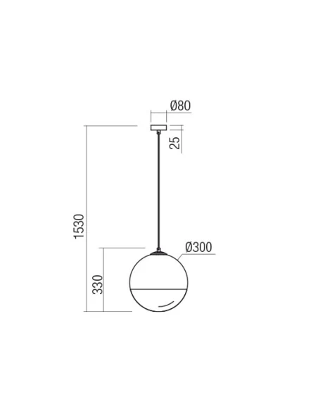 Redo Group - Berry Single Suspension Lamp - Matt Gold/Shaded White