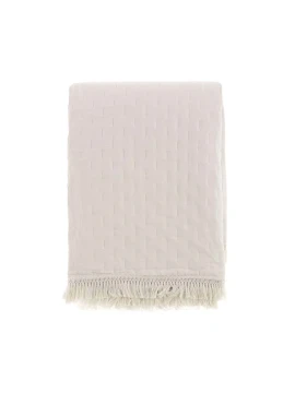 Blanc MariClò - Trapunta con Frange Petali Uniti Collection - Naturale
