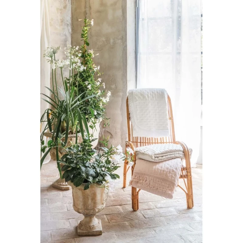 Blanc MariClò - Trapunta con Frange Petali Uniti Collection - Naturale