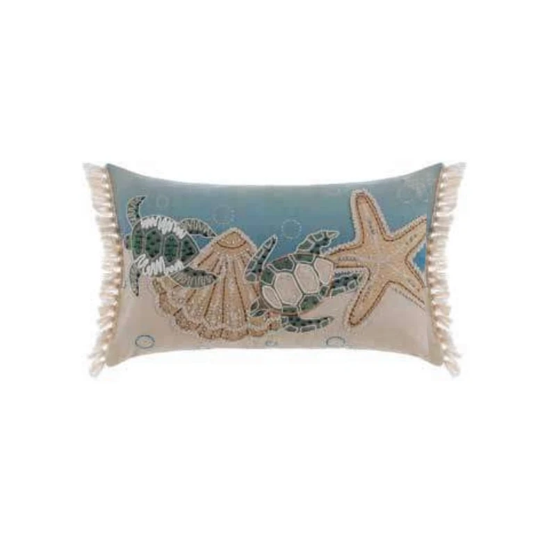 Blanc MariClò - Cuscino Stampato e Ricamato - Vista Mare Collection 30x50