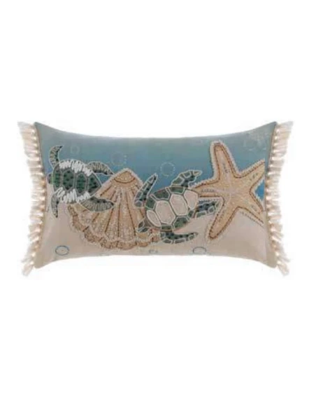 Blanc MariClò - Cuscino Stampato e Ricamato - Vista Mare Collection 30x50