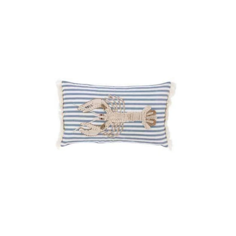 Blanc MariClò - Printed and Embroidered Cushion - Sea View Collection 30x50