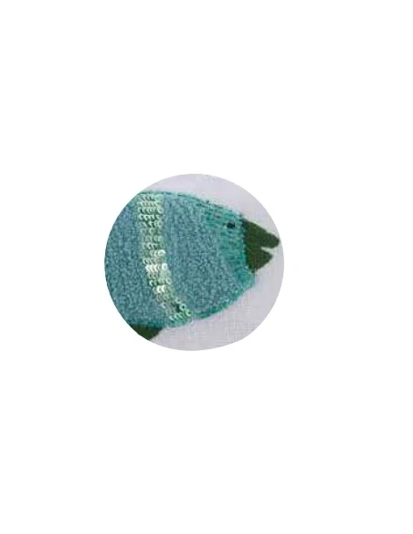 Blanc MariClò - Fish Cushion with Appliques - Sea View Collection 25x35