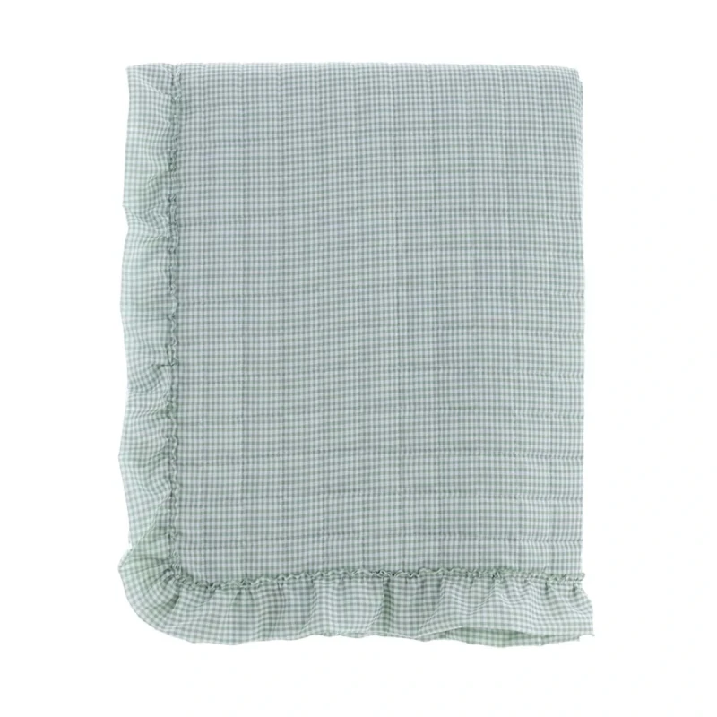 Blanc MariClò - Trapunta con Gala Verde Sogno Vichy Collection - 260 x 260 cm